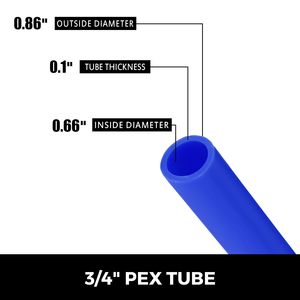 Tubo PEX Blu da 3/4 pollici, 91 metri, senza barriera, per acqua calda/fredda, per impianti idraulici e riscaldamento a pavimento a circuito aperto, tubi in plastica - Product Image 2