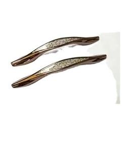 <b>Antique</b> Brass Finish Curved Cabinet Handle Elegant Wave Design Drawer Pull for Kitchen <b>Wardrobe</b> Furniture - Product Image 2