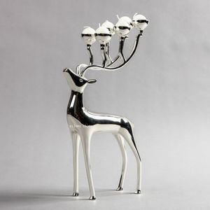 Gold Plated Reindeer Sculpture Christmas Decorative T Light Candle Holder Aluminum Handmade Hot Sale Candle <b>Stand</b> for Tabletop - Product Image 2