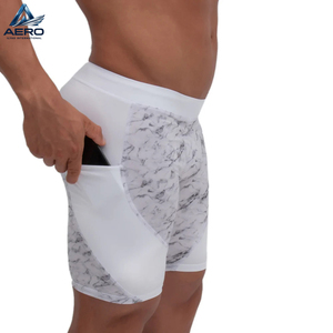 Pantalones Cortos de Compresión de Alto Rendimiento para Entrenamiento, Diseño Estampado de Mármol Gris, Nueva Llegada 2026, Alta Calidad, Gran Venta - Product Image 4