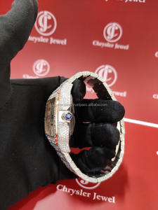 นาฬิกาข้อมือฮิปฮอปประดับเพชรสำหรับผู้ชายฮิปฮอปประดับเพชรพร้อมนาฬิกาข้อมือสเตนเลสสตีลไร้ที่ติ VVS - Product Image 4