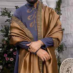 Men Winter Wool <b>Shawl</b> Solid Soft Warm Breathable Traditional Elegant Office <b>Wrap</b> - Product Image 3