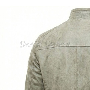 Men's Genuine Leather <b>Waterproof</b> Eco-Friendly Outerwear <b>Jacket</b> Wholesale High Quality Zipper <b>Long</b> Sleeve Leather <b>Jacket</b> - Product Image 6