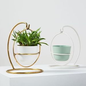 Luxury Modern Gold Metal Planter Stand Set of 2 Tall Indoor <b>Plant</b> Holder Iron <b>Frame</b> Flower Pot Stand - Product Image 6