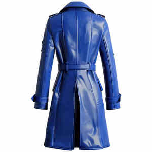 Manteau en cuir d'agneau véritable 100% pour homme, manteau long en fourrure d'agneau pour l'hiver, style décontracté chic, coupe ample pour toutes les saisons, respirant - Product Image 2