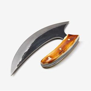 Cuchillo Ulu Forjado a Mano – Cuchillo Curvo Personalizado para Cortar Carne con Mango de Hueso |   Cuchillo de Carnicero para Desollar, Venta al por Mayor en EE. UU. - Product Image 4