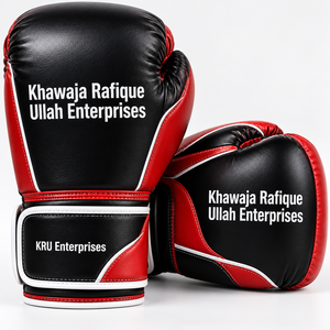 ถุงมือชกมวยหนังสังเคราะห์สีดำเขียว Khawaja Rafique Ullah Enterprises พร้อมสายรัดข้อมือแบบเวลโคร - Product Image 6