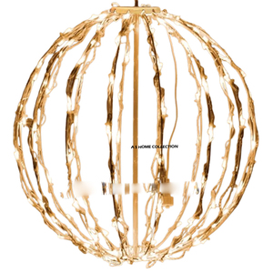 Esfera Metálica con Iluminación LED, Diseño Fabuloso, Artículo Navideño, Lámpara Colgante Grande <span class=keywords><strong>para</strong></span> Exteriores, <span class=keywords><strong>para</strong></span> Árbol <span class=keywords><strong>de</strong></span> <span class=keywords><strong>Navidad</strong></span>, Jardín - Product Image 1