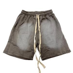 Men's Solid Cotton Drawstring Shorts Mid Waist Casual Breathable Knitted Short Pants With <b>String</b> Closure - Product Image 1