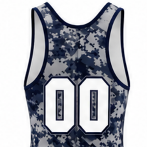 Singlet de Lucha Sublimado Azul Marino para Hombre, Uniforme Deportivo de Poliéster Ligero para Lucha, Ropa Deportiva de Entrenamiento - Product Image 5