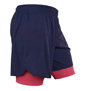 Shorts de course 2-en-1 personnalisés pour hommes, double couche, avec doublure de compression intégrée, séchage rapide, extensibles, écologiques et respirants - Product Image 4