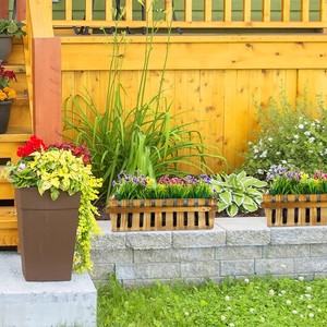 Set of 3 <b>Wooden</b> Flower Box Slatted Look Natural Eco-Friendly <b>Planter</b> Pot for <b>Garden</b> Balcony Decor Rustic Style Made in Vietnam - Product Image 4