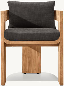 Chaise de salle à manger moderne en bois rembourrée avec siège en tissu et dossier confortable, design minimaliste pour l'ameublement de la maison - Product Image 6
