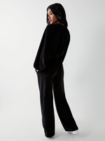 Ensemble deux pièces brodé pour femme, hiver 2024, manches longues, pantalon long, tenue décontractée, jogging, survêtement, couleur unie, anti-transpiration
