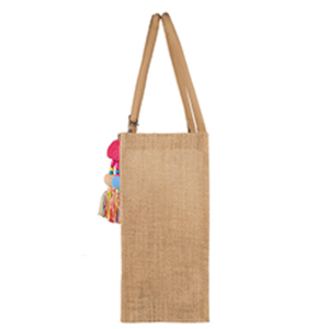 Sac fourre-tout en toile de jute écologique, grand, pliable, imperméable, avec cordon de serrage, pour pique-nique, voyage, shopping, plage et usage quotidien - Product Image 2
