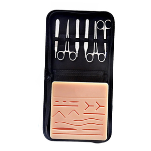 Large Silicone Pad 14 Pre-Cut Wounds <b>Suture</b> Practice <b>Kit</b> for Medical Students for Orthopedic Surgical Instruments ENT Hospitals - Product Image 4