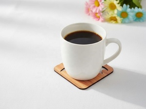 Bat Silhouette Laser Cut Solid Wood Coaster Handcrafted Heat Resistant Drink Mat Halloween <b>Table</b> <b>Protector</b> Coffee Tea - Product Image 3