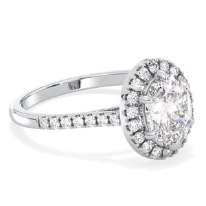 Bijoux fins personnalisés REYES, alliances en or blanc 14 carats avec diamants ronds, design classique, nouveaux bijoux de style chrétien pour femmes - Product Image 3