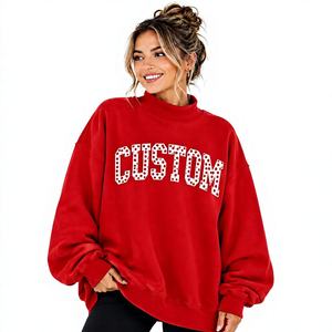 Fabricante de Ropa: Suéter Oversize Personalizado para Mujer, Cuello Alto Simulado, Forro Polar Ligero, Manga Larga, Hombros Caídos - Product Image 1
