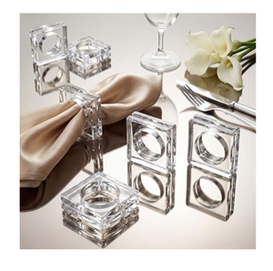 Anillo para Servilletas de Acrílico Transparente Personalizado, Nuevo Diseño Moderno, Organizador de Mesa para Cafetería o Cantina, Artesanía en Oferta - Product Image 3