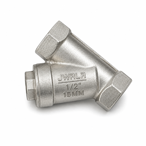 Filtre en Y Premium en Acier Inoxydable de 15 mm (1/2 Pouce) avec Raccord Fileté pour l'Eau, l'Huile, le Gaz, l'Air et les Débris Contaminants - Product Image 1