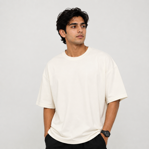 Men's Oversized Blue Bamboo Cotton T-Shirt with Front White Letter G Print Casual O-Neck <b>Short</b> <b>Sleeve</b> Jersey Fit Quick Dry - Product Image 3