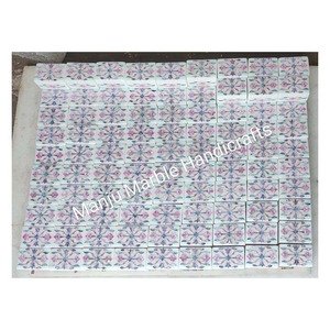 Fabriqué à la main, nouveauté, assortiment de boîtes en marbre incrusté de nacre, forme carrée pour cadeau - Product Image 4