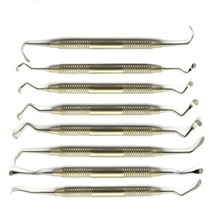 Ensemble d'instruments dentaires en acier inoxydable de haute qualité : Élévateurs de sinus, Curettes, Instruments pour implants dentaires - Product Image 5
