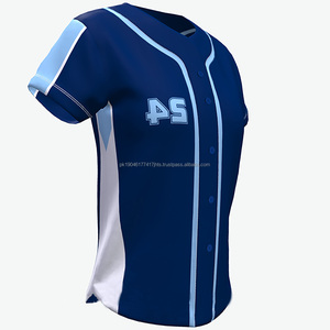 Meilleure qualité de vêtements de baseball et de softball au prix d'usine Vêtements de sport décontractés Nom de l'équipe Maillots de chemise respirants Maillots imprimés - Product Image 3