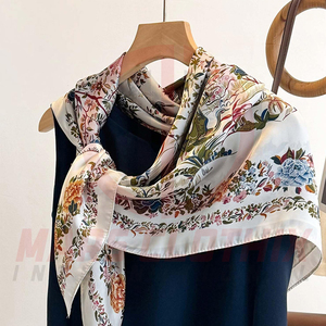 Best Sales Custom Logo Printed Square Silk Satin <b>Head</b> Scarf Bandana Hip Hop <b>Style</b> Bandana <b>Head</b> Scarfs For Girls - Product Image 4
