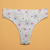 Braguitas de bikini de talle bajo para mujer, tejidas 100% algodón, ecológicas, antibacterianas, para adultos, venta al por mayor a granel.