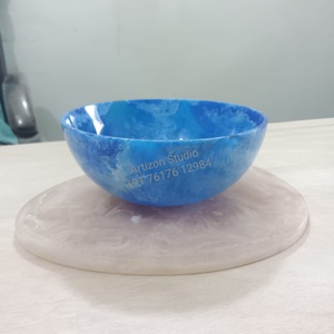 Livraison Rapide Nouveau Design Bols de Service en Résine Écologique de Qualité Alimentaire Style Mignon pour Fêtes, Salades, Pâtes, Glaces – Rouge Brun - Product Image 2