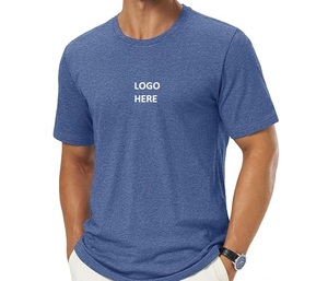 Camiseta Promocional Personalizada para Hombre, Cuello Redondo, Manga Corta, Algodón Negro Jaspeado - Product Image 3