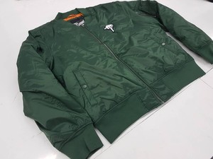 Men's Green Bomber <b>Jacket</b> Solid Colour Wind Breaker <b>Jacket</b> with Insulated Body Stretch Sleeves and Contemporary - Product Image 1