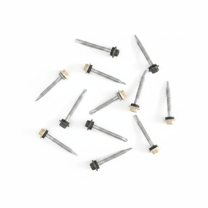 PDC Model 12 Flat Head Self Drilling <b>Screw</b> Bonded EPDM Washer Carbon Steel Class 4.8/6.8 Chrome Plated Zinc/<b>Galvanized</b> Coating - Product Image 2