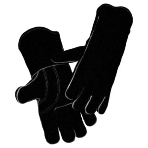 Gants en cuir de vachette pleine fleur de haute qualité et résistants pour le soudage TIG et les tests de protection contre les éclaboussures de métal fondu pour barbecue, type A, équipement de protection individuelle (ÉPI) industriel - Product Image 2