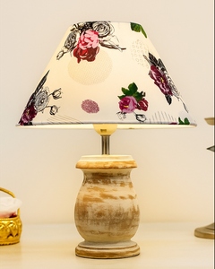 Rustic whitewash wood <b>table</b> lamp jute dome shade vintage <b>bedside</b> night light for small space kids room dormitory wholesale OEM - Product Image 1
