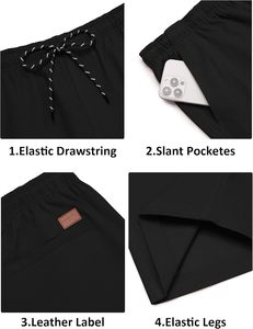 Pantalones Cortos Bermuda Urbanos para Hombre, Cintura Media, Tela de Algodón, Transpirables, Resistentes al Viento, de Secado Rápido, Casuales, para Playa, Deportes, Uso Diario - Product Image 5