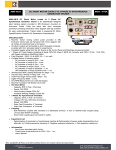 KITEK KMG-04LR DC Shunt Motor Coupled to 3 Phase AC Synchronous Generator <b>Trainer</b> with Aluminium and <b>ABS</b> Plastic Construction - Product Image 2