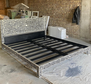 Lit de chambre à coucher, nouveau modèle, ensemble de meubles de chambre à coucher modernes de style européen, meubles de chambre d'hôtel, meubles de maison, design luxueux, lit queen/king size - Product Image 2