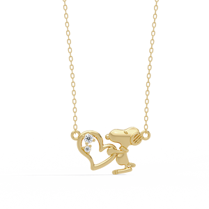 Collar con Colgante de Plata de Ley 925 con Baño de Oro Vermeil, Diamante Cultivado en Laboratorio, Colgante Personalizado para Parejas, Joyería Fina de Plata 92.5, OEM ODM - Product Image 2