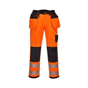 RICSA Men's Reflective High Visibility Polyester <b>Work</b> <b>Pants</b> <b>Cargo</b> Pockets CE Certified Industrial Use Needle Detection Heat - Product Image 5