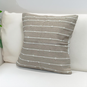 Housse de coussin tissée Boho Chic coussin en coton écologique pour le salon housse de coussin tissée décorative - Product Image 1