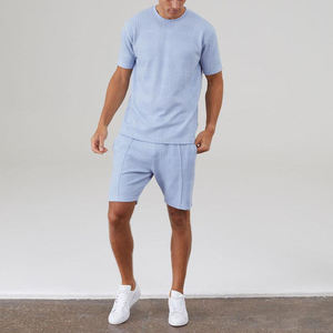 Ensemble Sport Décontracté 2 Pièces Premium pour Hommes 2026 – T-shirts et Shorts en Tissu Éponge à Séchage Rapide pour la Salle de Sport (Vente en Gros) - Product Image 5