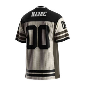 Camiseta de Fútbol Americano para Hombre, Cuello en V, Manga Corta, Malla Transpirable, Estampado Sublimado, Número 00 en la Parte Delantera, Diseño a Rayas, Talla Adulto - Product Image 4