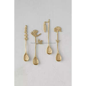 Juego de Cucharas de Oro de Lujo con Mangos Elegantes para Bar, para Preparar Cócteles, Juego de Cucharas de Diseño, Última Novedad - Product Image 1