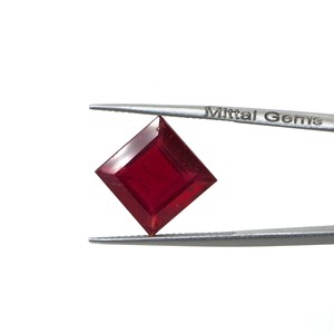 Rubis naturel de Bangkok carré 10,54 carats, pierre précieuse de rubis naturel taillée en facettes pour la fabrication de bijoux, prête à l'emploi - Product Image 2