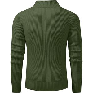 Suéter de Cuello Alto Informal para Hombre, Corte Ajustado, Tejido Básico, Manga Larga, Ligero, con Función Antiarrugas - Product Image 4