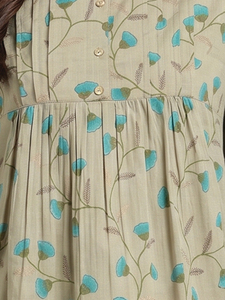 Camisa Casual de Verano para Mujer, de Rayón, con Estampado Floral, Cuello Mao, Manga Tres Cuartos, Secado Rápido, Protección Solar, Largo hasta el Tobillo - Product Image 2