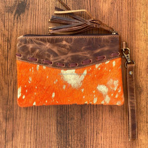 Nouvel arrivage de pochette à fermeture éclair multifonctionnelle pour femmes en cuir véritable métallisé pour cartes de vachette portefeuille pour femmes - Product Image 2
